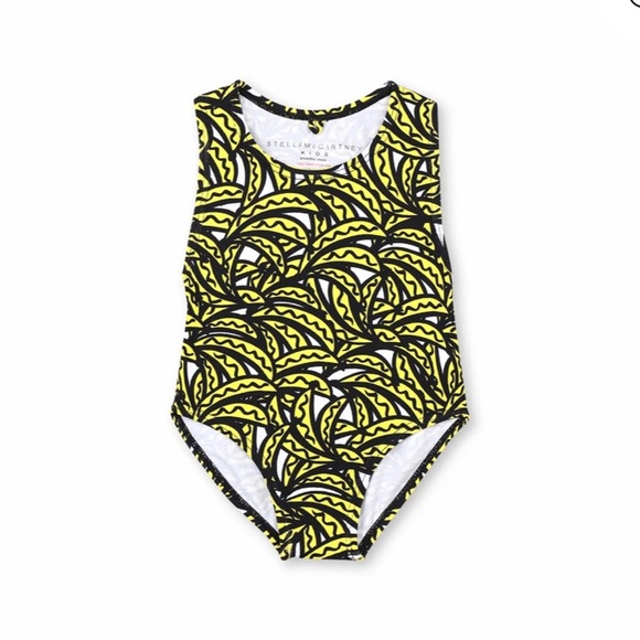 Stella McCartney Kids Yellow and Black Swimsuit - Picture 1 of 7